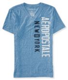 CAMISETA AZUL WASHED, tam. G - AÉROPOSTALE