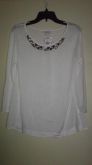 Blusa gelo manga 7/8 em linha e viscose, tam. P - Joseph A