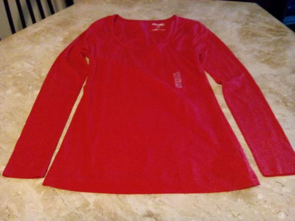 Blusa manga longa vermelha, tam.G - Old Navy