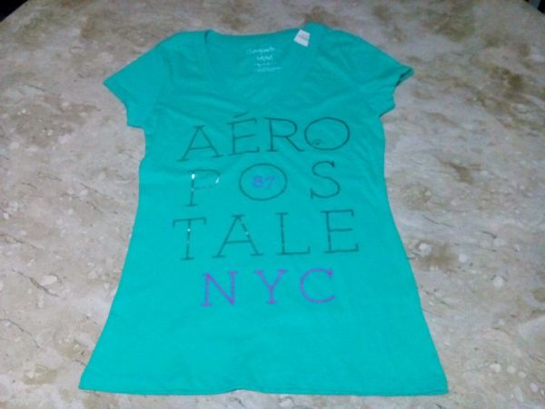 Baby Look verde, tam. M -  Aéropostale