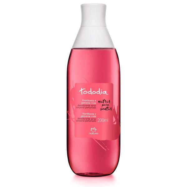 Colônia Spray Corporal Perfumado Feminino Tododia Framboesa e Pimenta Rosa - 200ml