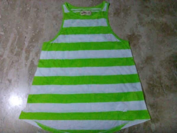 Regata verde listrada, tam. PP- Hollister