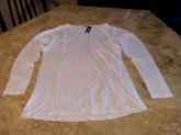 Blusa manga longa branca, tam P - Old Navy