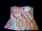 Blusinha tomara que caia estampada,tam. P American Rag