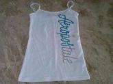 Blusinha alça ajustável branca, tam. P - Aeropostale