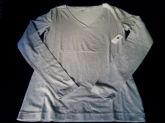 Blusa manga longa cinza listrada, tam. M - GAP