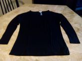 Blusa manga longa preta, tam. M - Old Navy